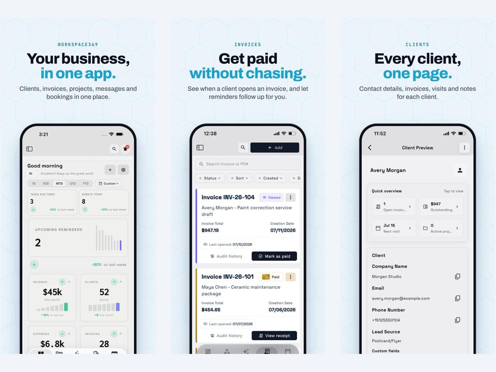 Workspace369: SaaS, iOS & web