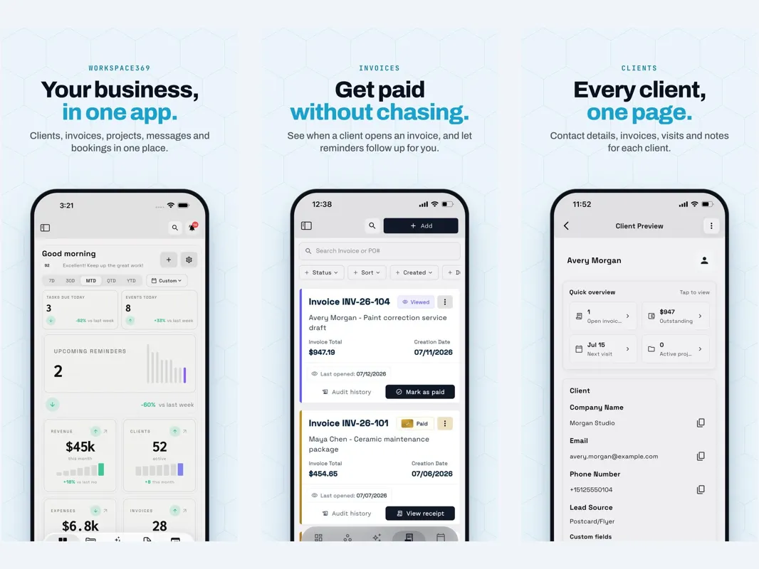 Workspace369: SaaS, iOS & web