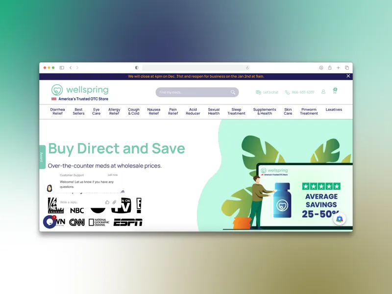 Wellspring Meds: Shopify store