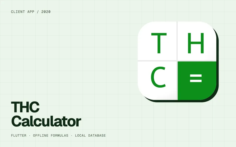 THC Calculator: Mobile app