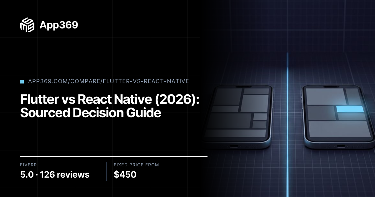 Flutter vs React Native 2026: Complete Comparison | App369