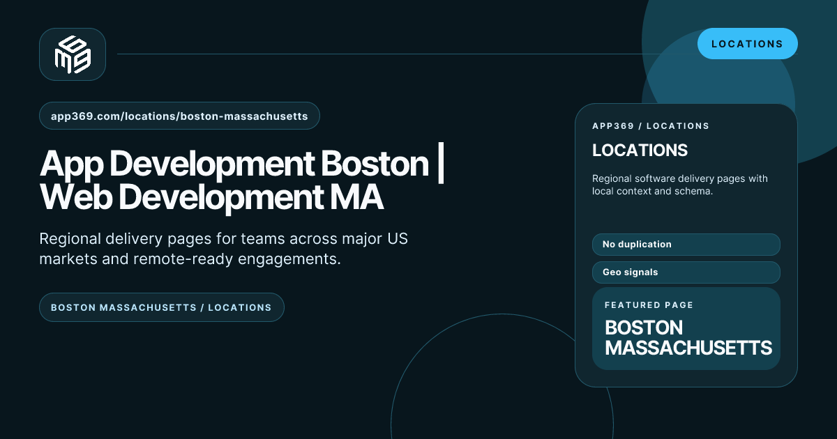 App Development Boston | Web Development MA | App369