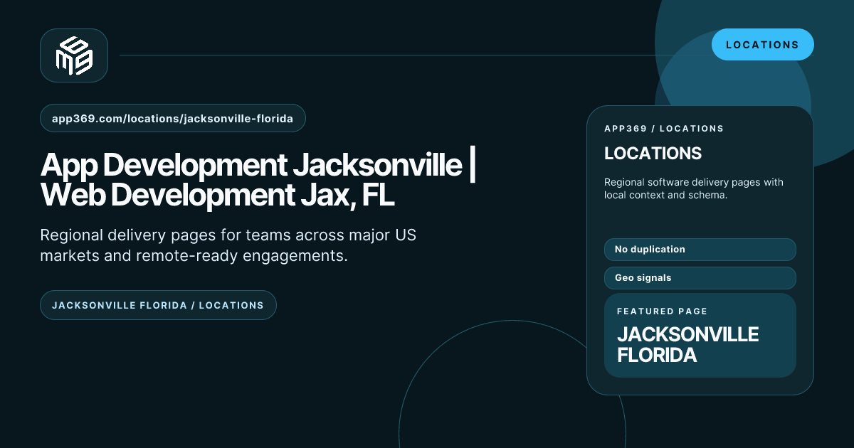 Jax Development App Development Jacksonville | Web Development Jax, FL | App369